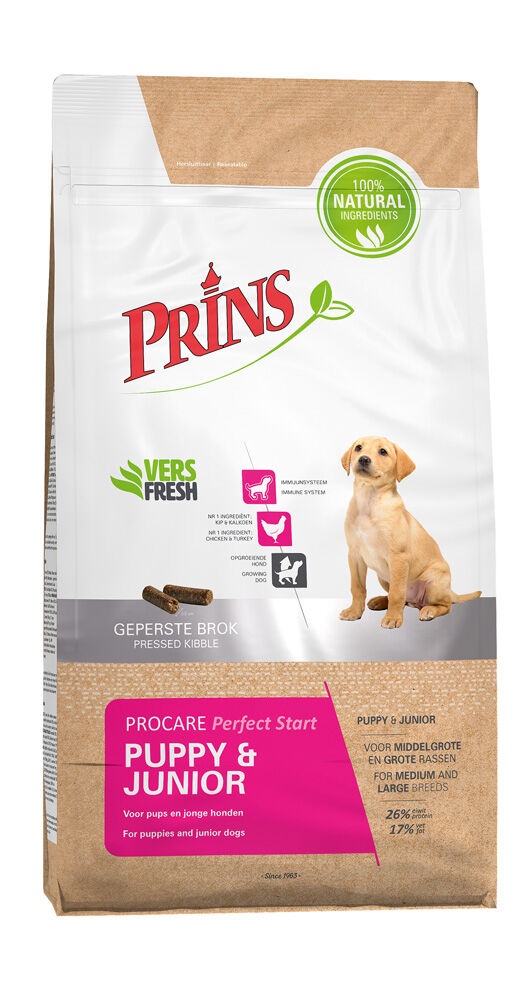 Prins ProCare Puppy & Junior Perfect Start - Hondenvoer - 3 Kilogram - gevogelte Prins ProCare Puppy & Junior Perfect Start - Hondenvoer - 3 Kilogram - gevogelte