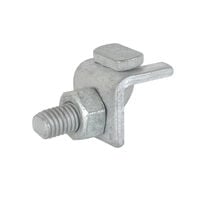Gallagher - Draadklem gebogen incl Moer - 14.5 cm - 100 Stuks - Grijs - 16.5 cm