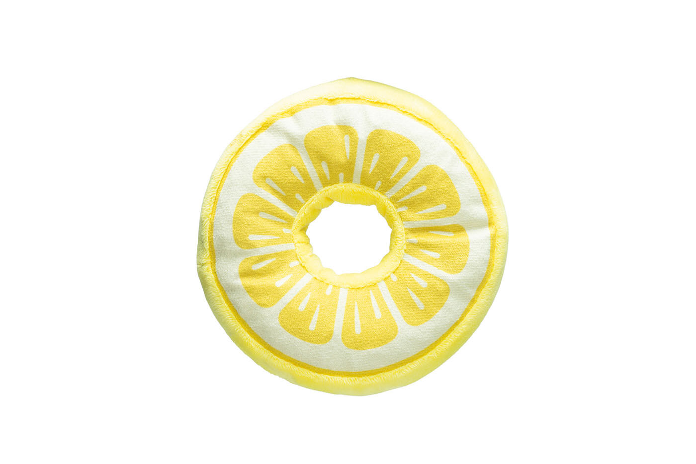 Beeztees Donut Citroen - Knuffel - Hondenspeeltje - Assorti - 5x12x12 cm