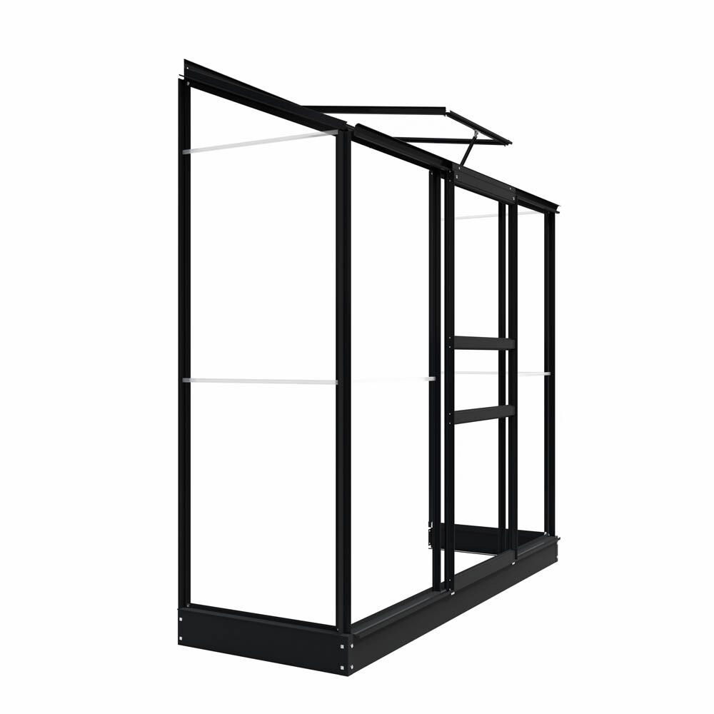 Royal Well Emma II - Muurkas - zwart - 194x194x69 cm - Veiligheidsglas