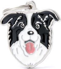 My Family Border Collie - Hondenpenning - Zwart/Wit