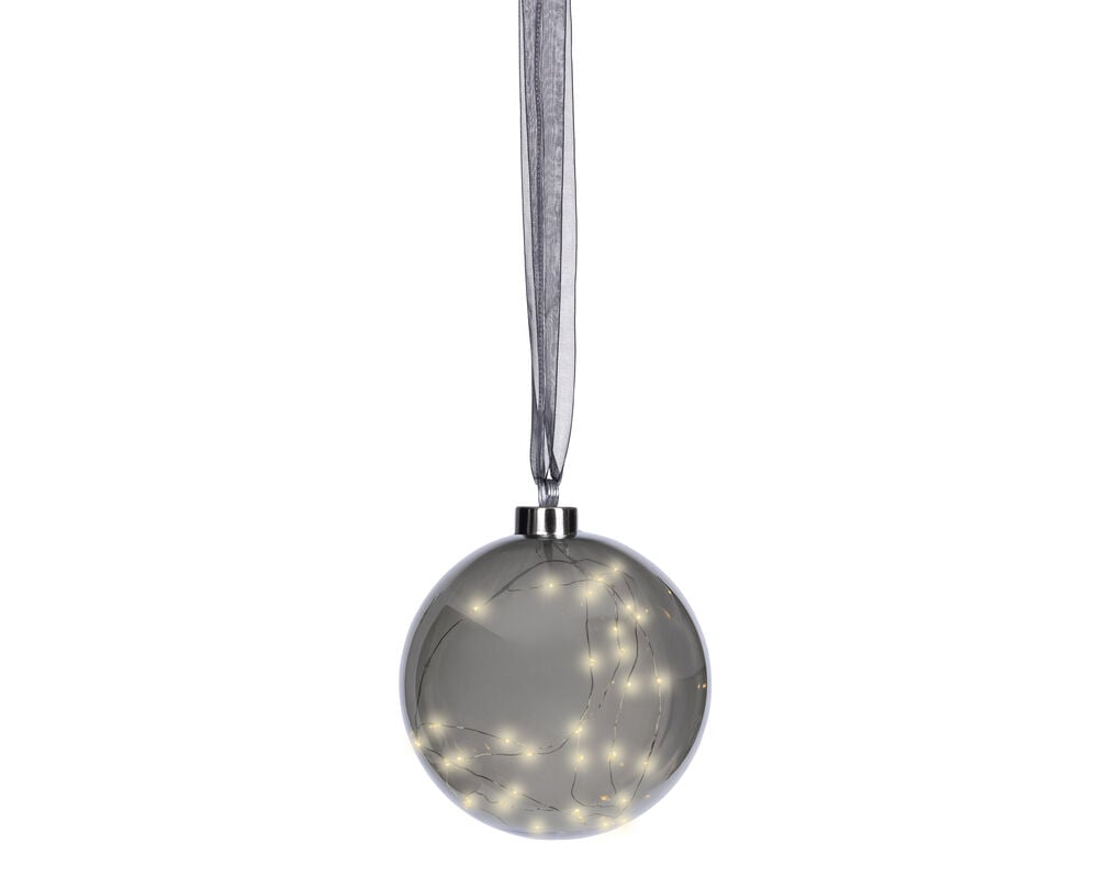 Lumineo LED Bal - Hanglamp - 40 - Grijs - Warm wit Lumineo LED Bal - Hanglamp - 40 - Grijs - Warm wit