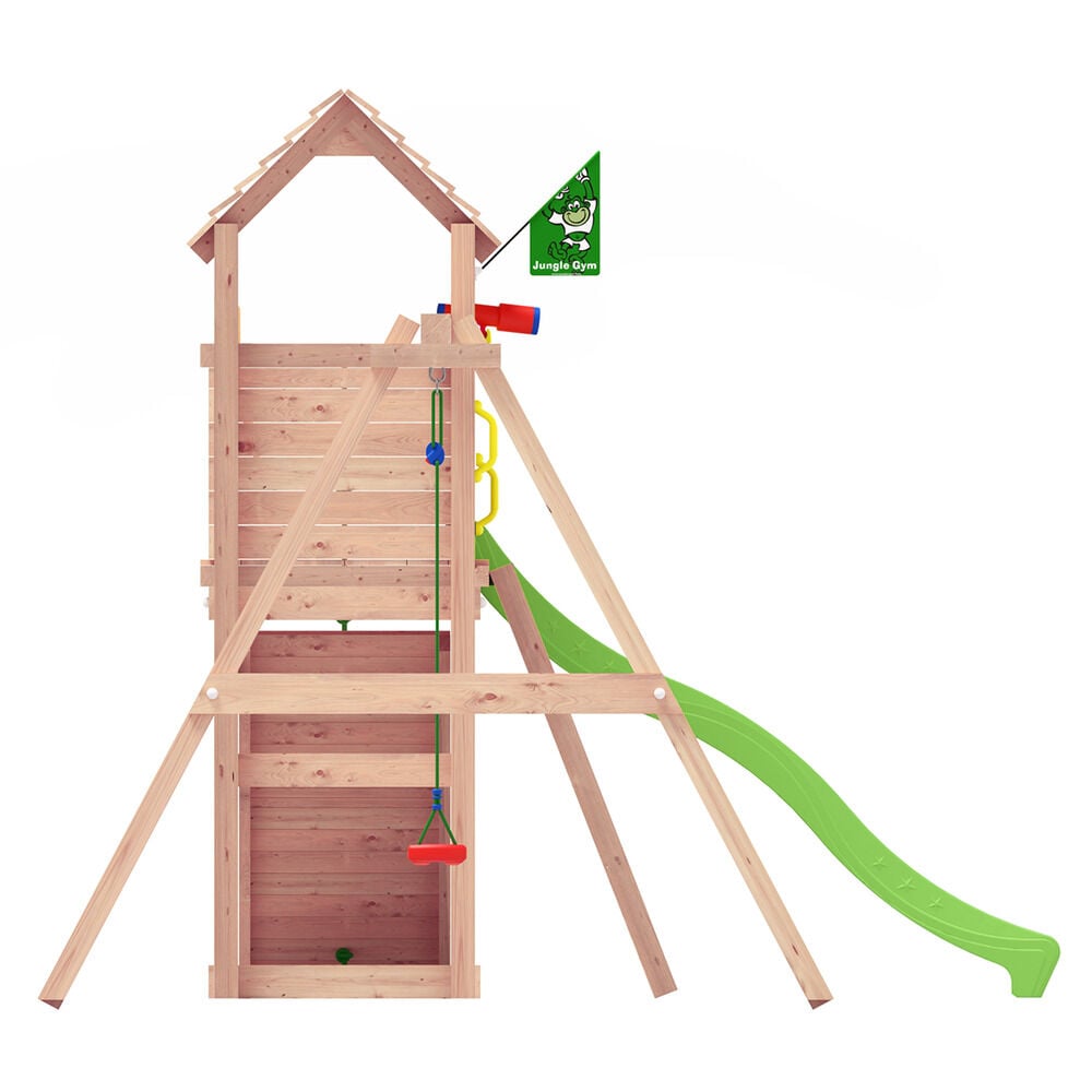 Jungle Gym Namsos Grenen - Speeltoestel - Licht groen - Grenenhout