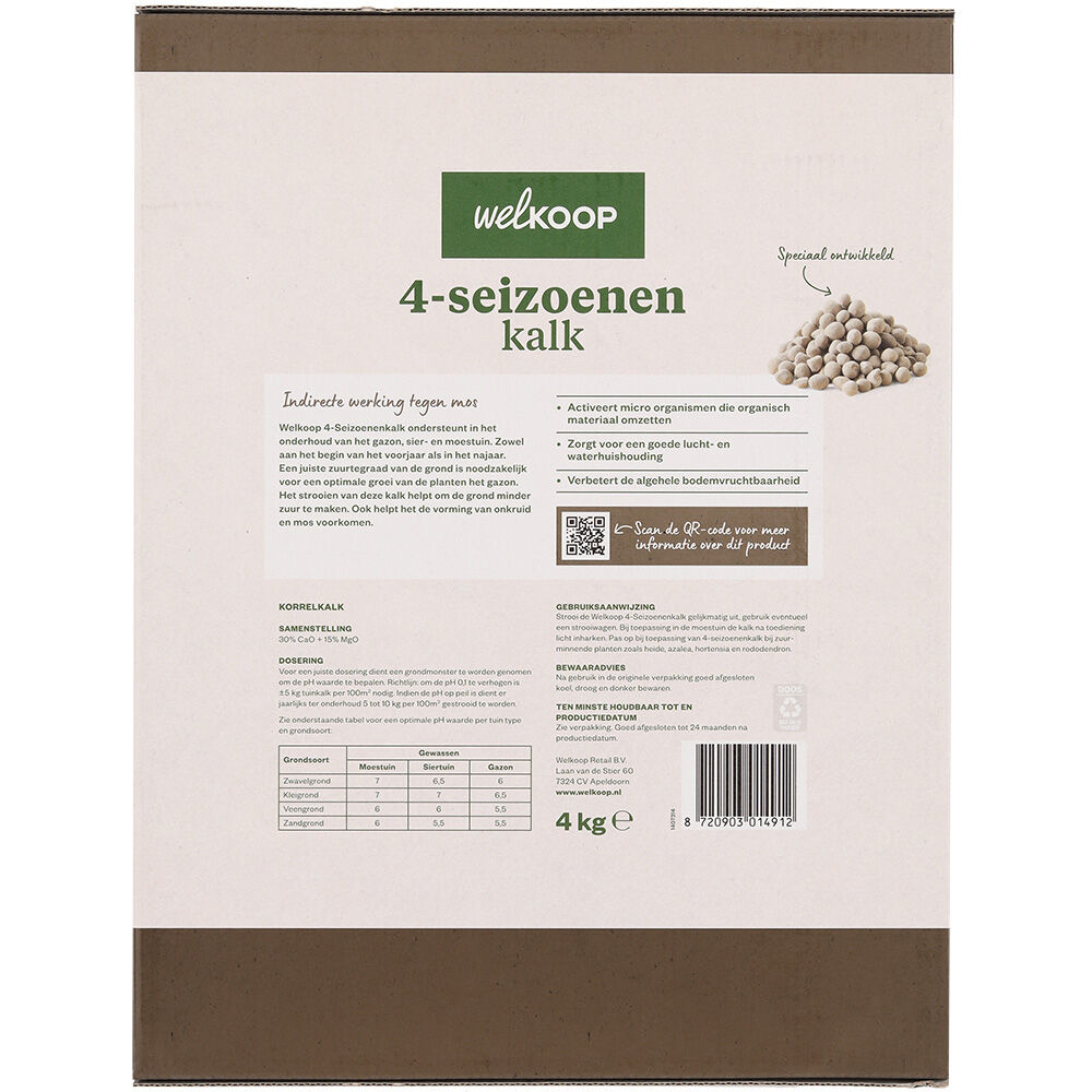 Welkoop - 4-Seizoenenkalk - 50 m2 - 4 Kilogram