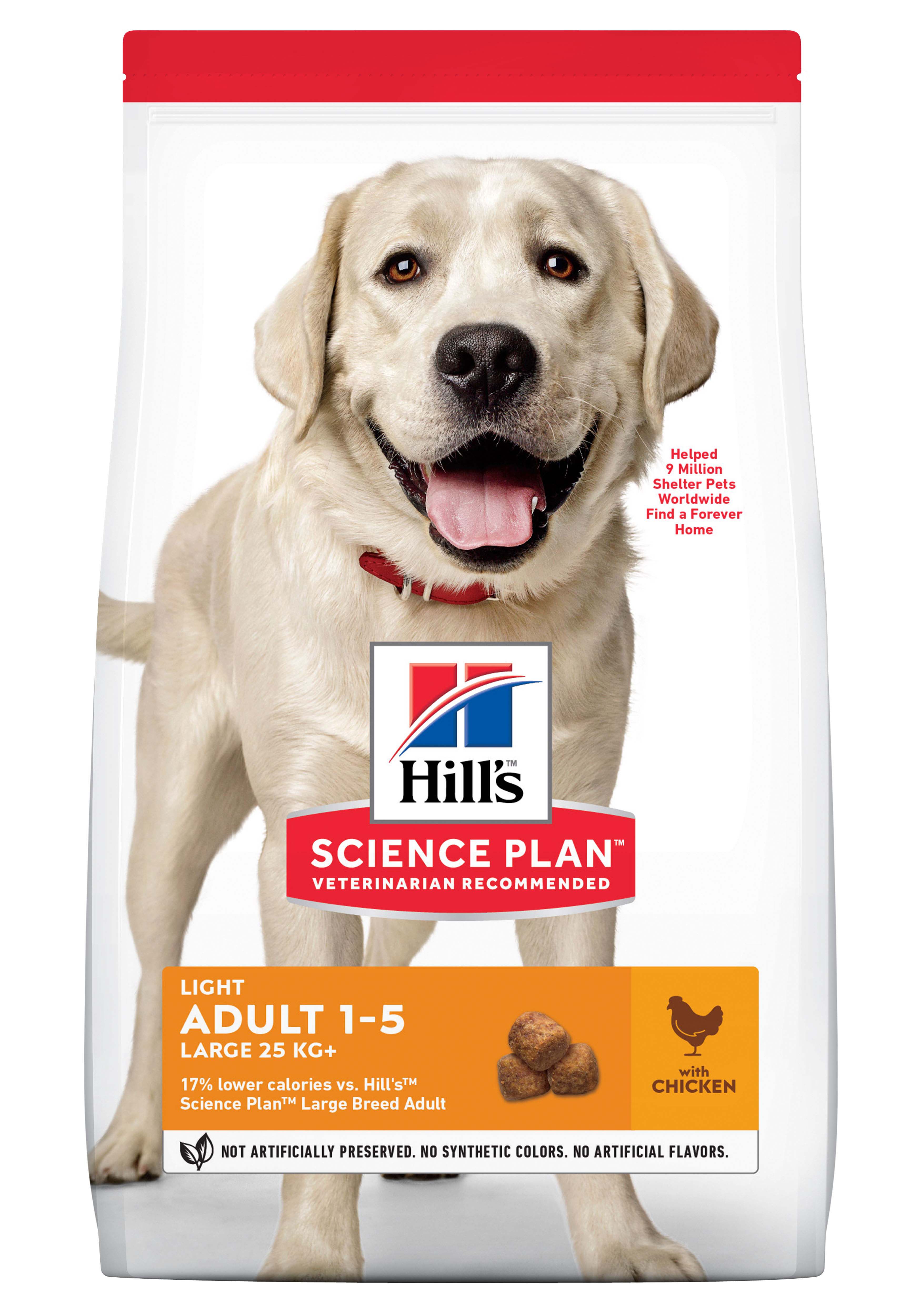Hill's Science Plan Adult Light Large breed - Hondenvoer - 12 Kilogram - kip