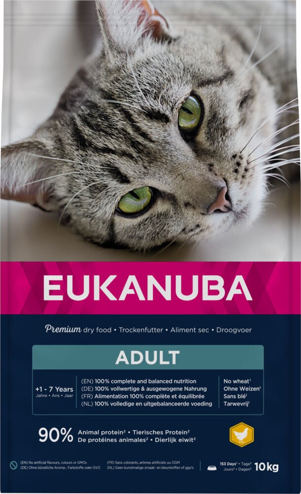 Eukanuba Adult - Kattenvoer - 10 Kilogram - kip Eukanuba Adult - Kattenvoer - 10 Kilogram - kip