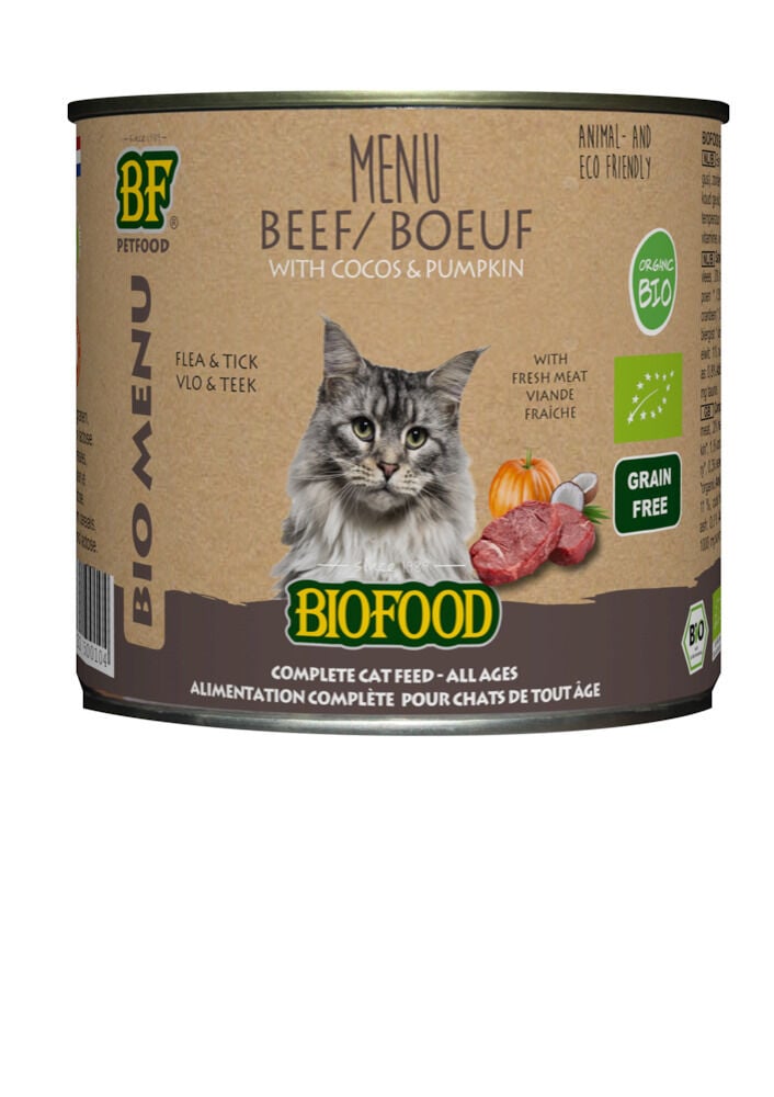 Biofood Bio Menu Vlo & Teek - Kattenvoer - 200 Gram - rund Biofood Bio Menu Vlo & Teek - Kattenvoer - 200 Gram - rund