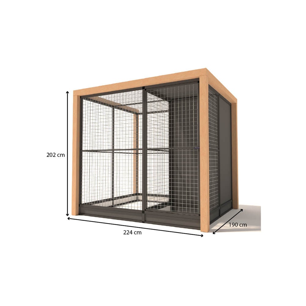 Glorenza Alfred - Kattenren - Antraciet - 202x190x224 cm