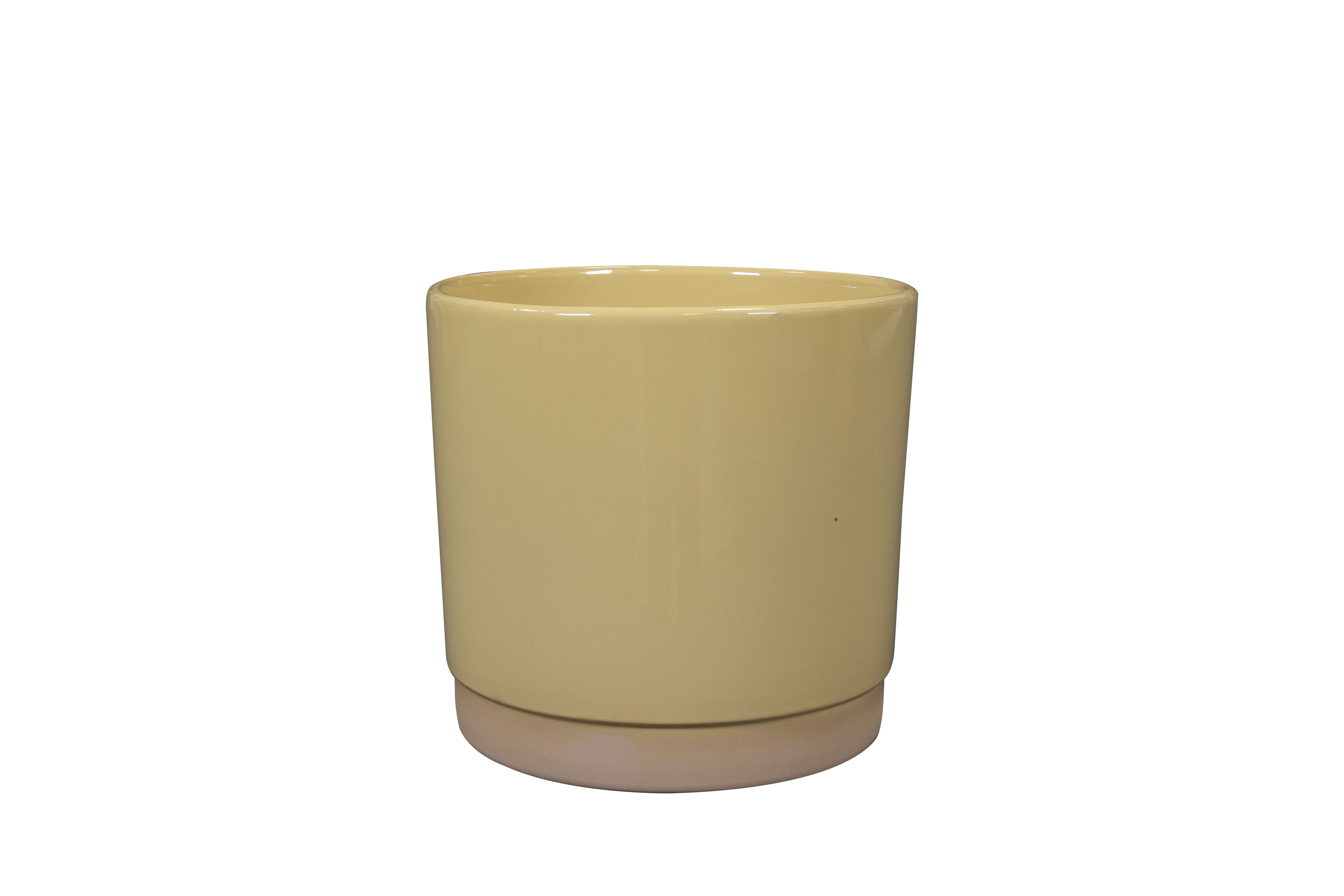 TS Saske - Bloempot - pastelgeel - 15 cm