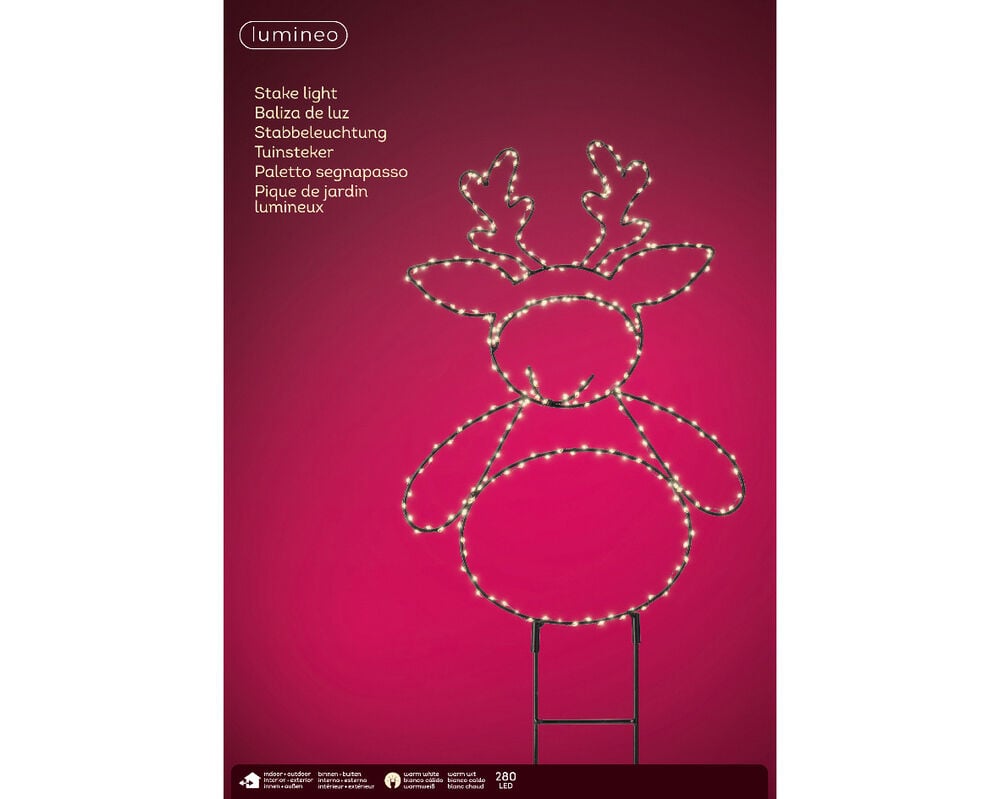 Lumineo Rendier - Tuinsteker - 280 - Warm wit - 5 cm