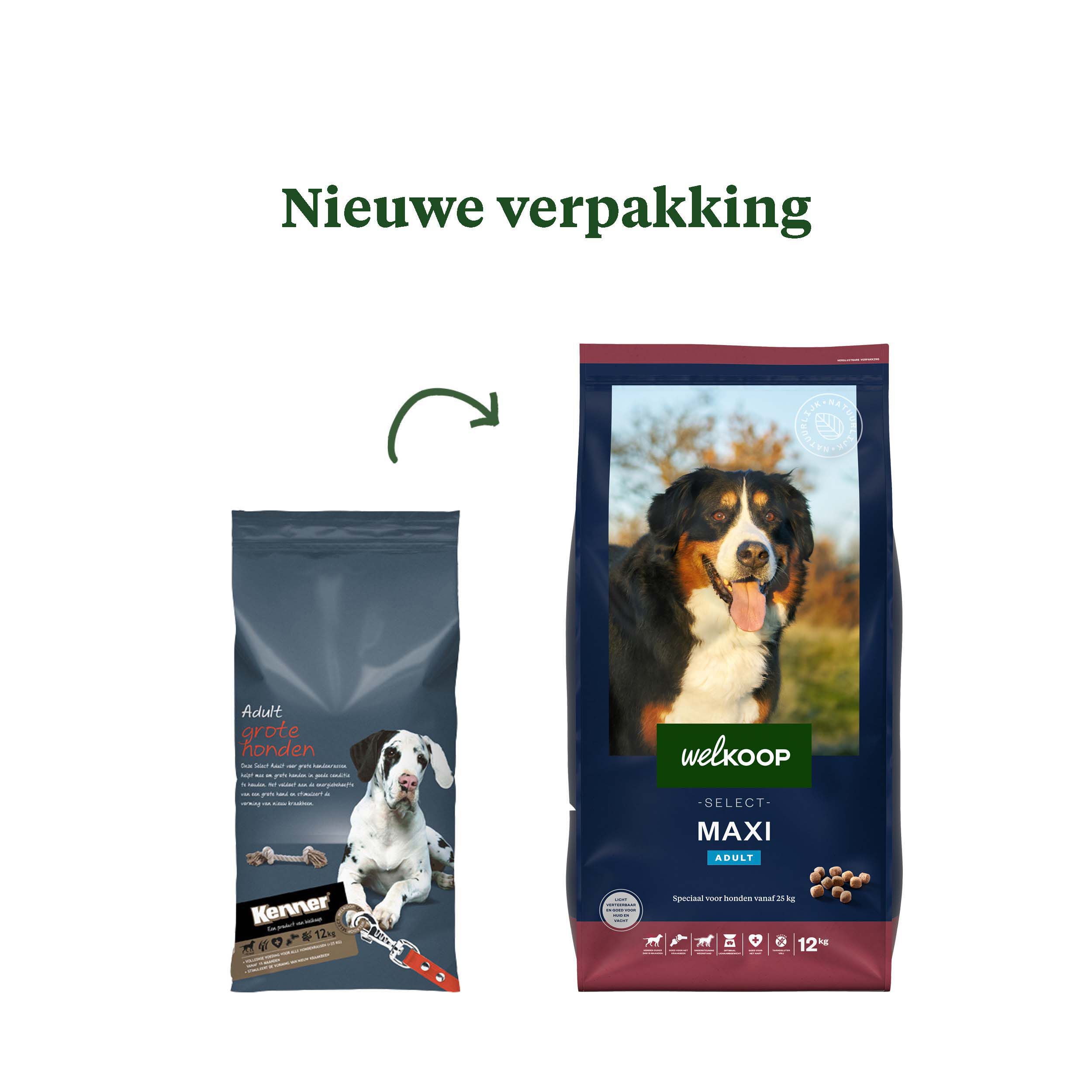 Welkoop Select Adult Maxi Krokante brokken - Hondenvoer - 12 Kilogram - kip