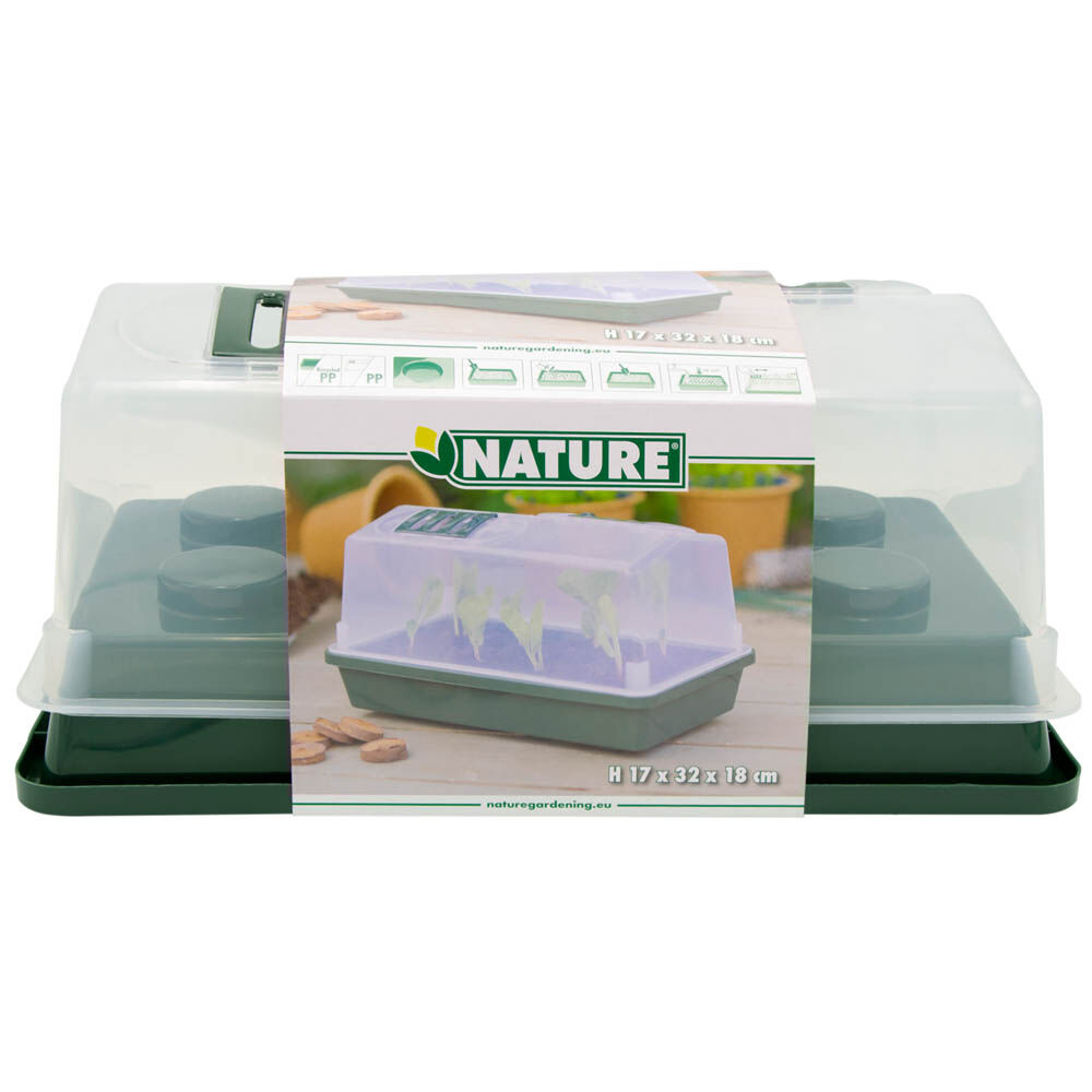 Nature Serre - Mini Kweekbak - Groen - Groen - 13x32x13 cm Nature Serre - Mini Kweekbak - Groen - Groen - 13x32x13 cm