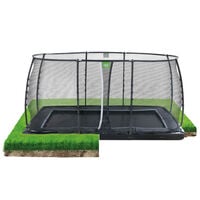 Exit Dynamic - Groundlevel trampoline - Zwart - 244x427 cm