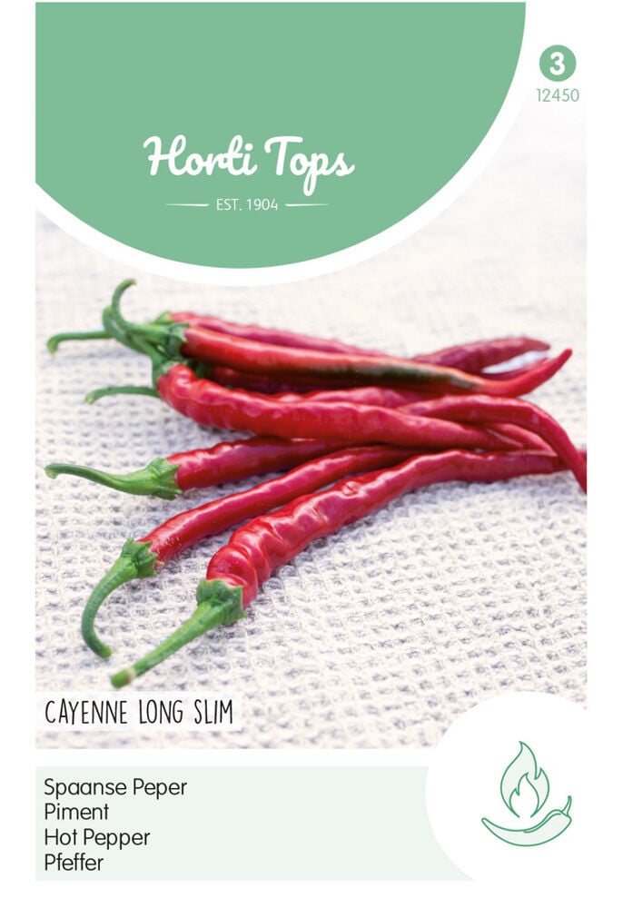 Hortitops Peper Capsicum annuum Cayenna, Spaanse Lange Rode - Groentezaden Hortitops Peper Capsicum annuum Cayenna, Spaanse Lange Rode - Groentezaden