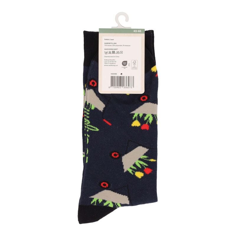 Welkoop Fun Tulp - Sokken - Blauw - 39-42