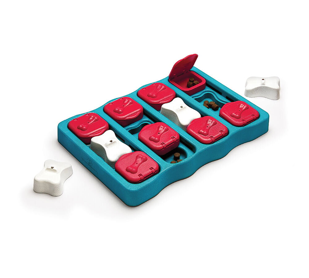 Nina Ottoson Dog Brick - Puzzel - Hondenspeelgoed - blauw - 5x23x32 cm