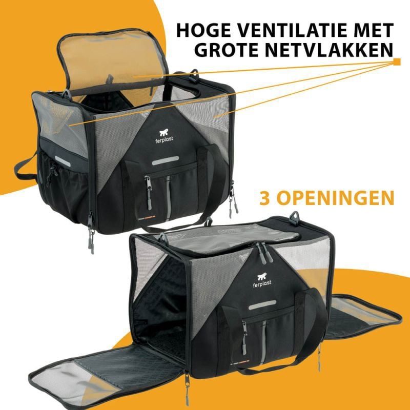 Ferplast Voyager 350 - Draagtas - Zwart - 36x21 cm - M