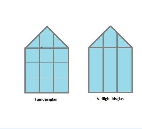 Halls Magnum 128 - Tuinkas - Zwart - 258x257x384 cm - Veiligheidsglas