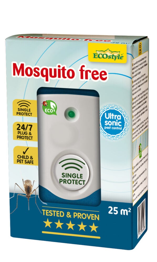 ECOstyle Mosquito Free Ultrasonic 25 m² - Tegen muggen ECOstyle Mosquito Free Ultrasonic 25 m² - Tegen muggen