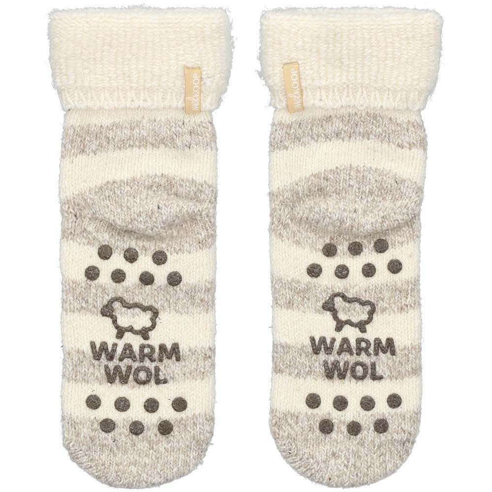 Welkoop - Huissokken - Wol - Zand gestreept - 35-38