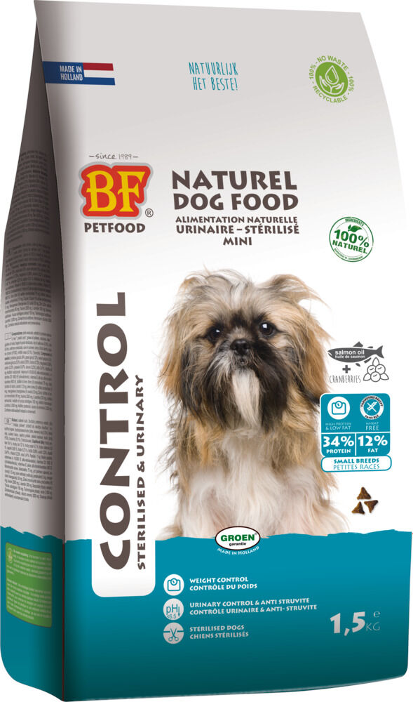 BF Petfood Control Small Breed - Hondenvoer - 1.5 Kilogram - kip, rund