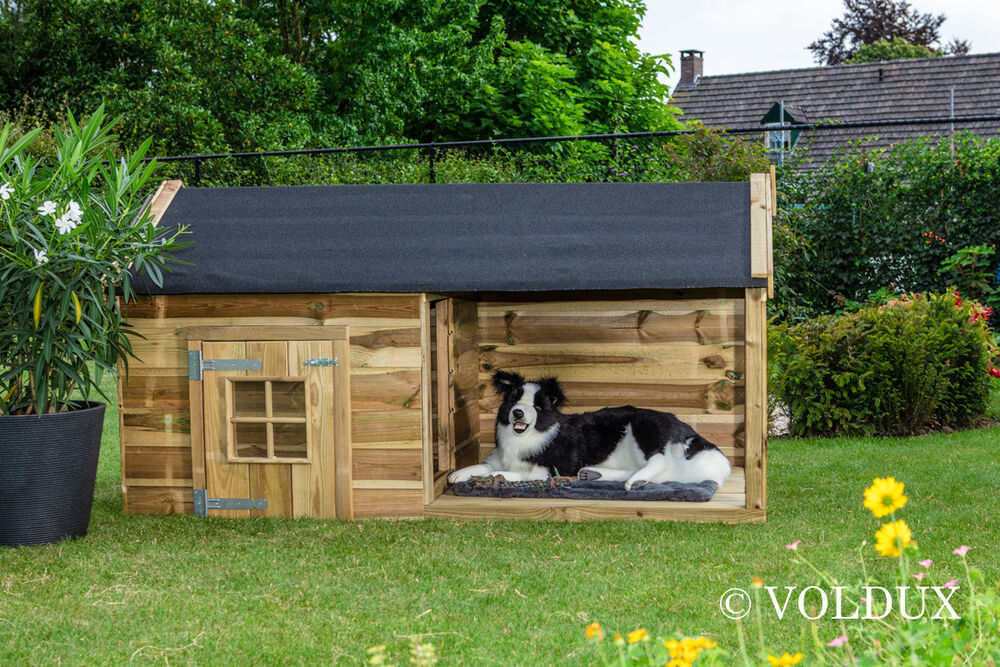 Voldux Naud - Hondenhok - Naturel - 110x107x201 cm