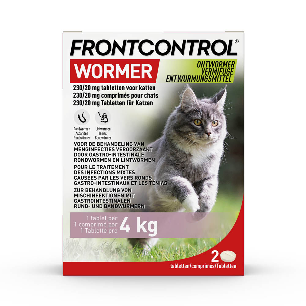 Frontcontrol - Ontwormer Kat - 2 tabletten - 2 Stuks