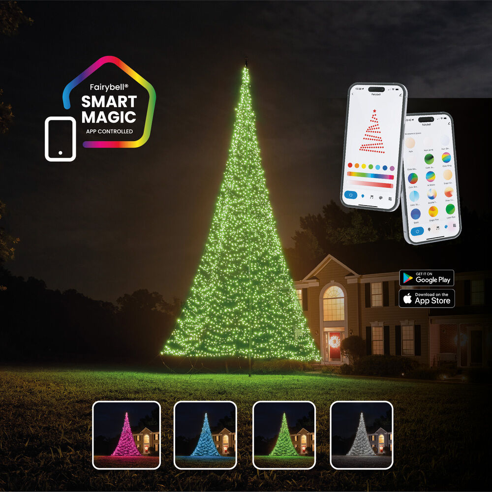 Fairybell Smart Magic - Vlaggenmast kerstboom - 4032 - Multicolor - 1000 cm