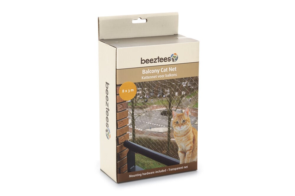 Beeztees Voor Balkon - Kattennet - Transparant - 300x800x8.4 cm Beeztees Voor Balkon - Kattennet - Transparant - 300x800x8.4 cm