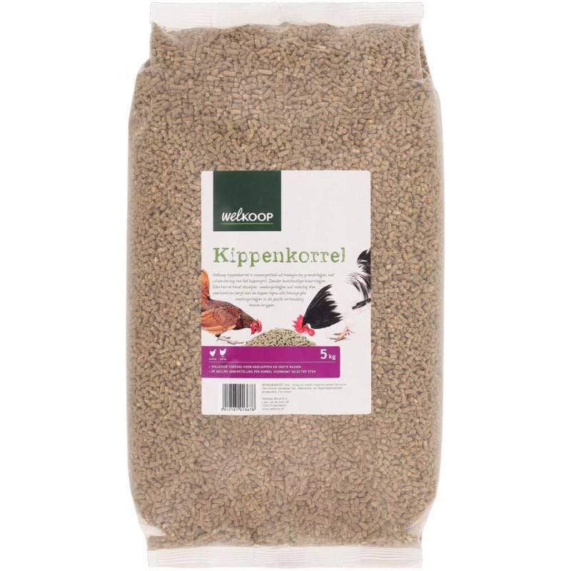 Welkoop Kippenkorrel - Kippenvoer - 5 Kilogram Welkoop Kippenkorrel - Kippenvoer - 5 Kilogram