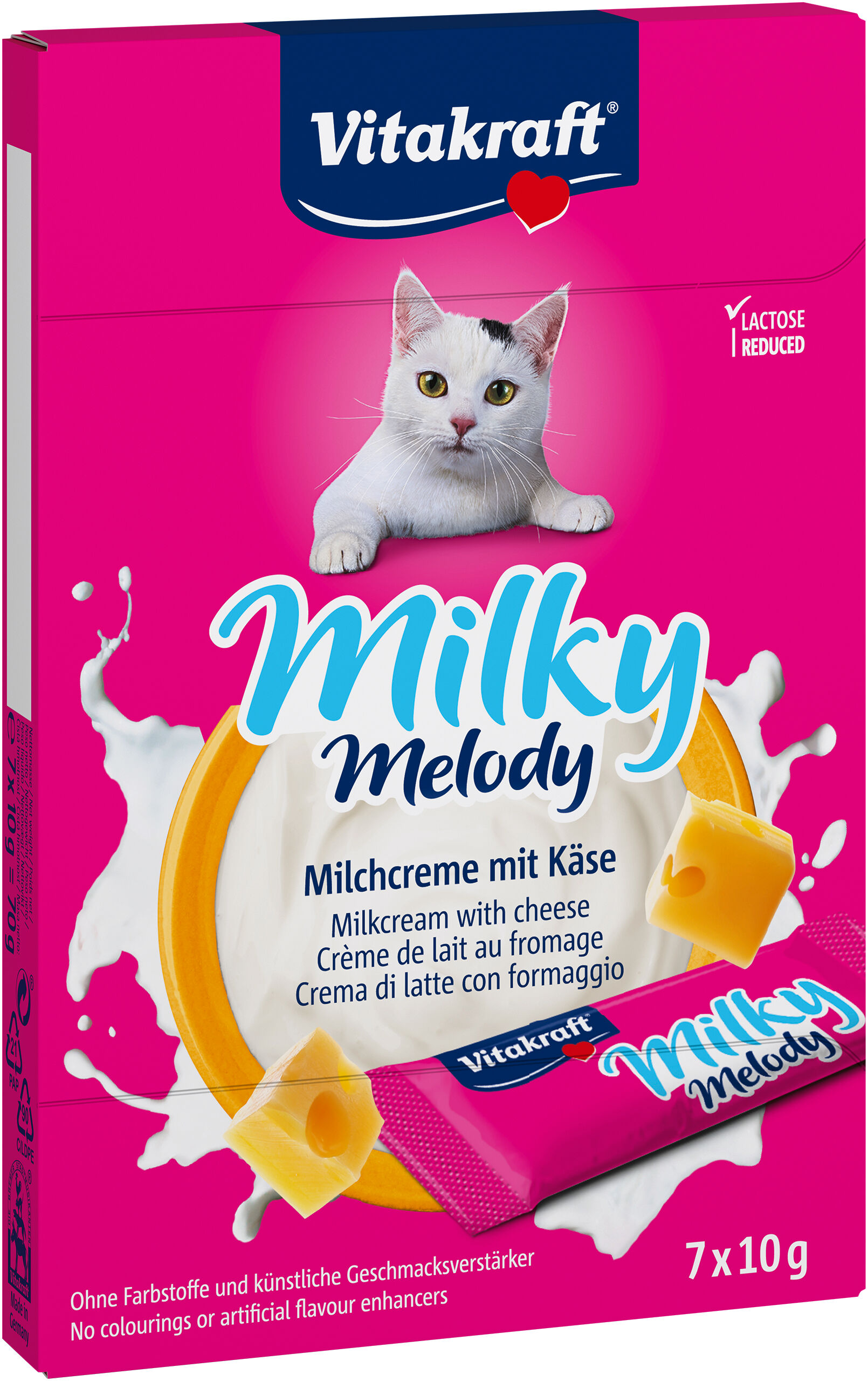 Vitakraft Milky Melody - Kattensnack - 70 Gram - kaas Vitakraft Milky Melody - Kattensnack - 70 Gram - kaas
