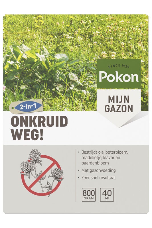 Pokon Onkruid weg - Gazonmeststof - 40 m2 - 800 Gram Pokon Onkruid weg - Gazonmeststof - 40 m2 - 800 Gram