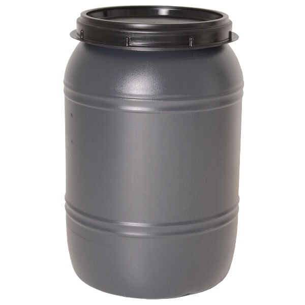Voerton - Met schroefdeksel - 60 Liter - Grijs Voerton - Met schroefdeksel - 60 Liter - Grijs