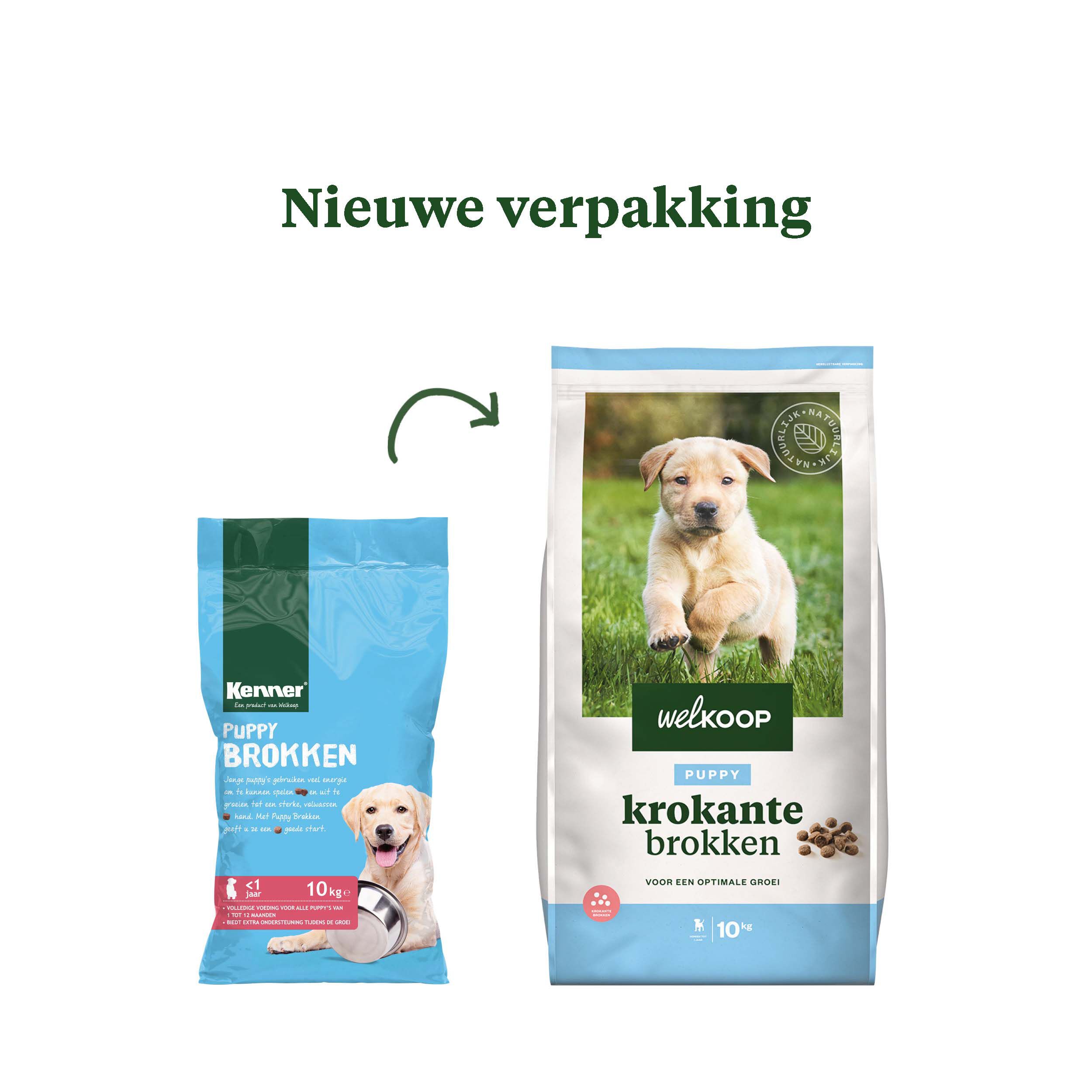 Welkoop Puppy Krokante brokken - Hondenvoer - 10 Kilogram - gevogelte