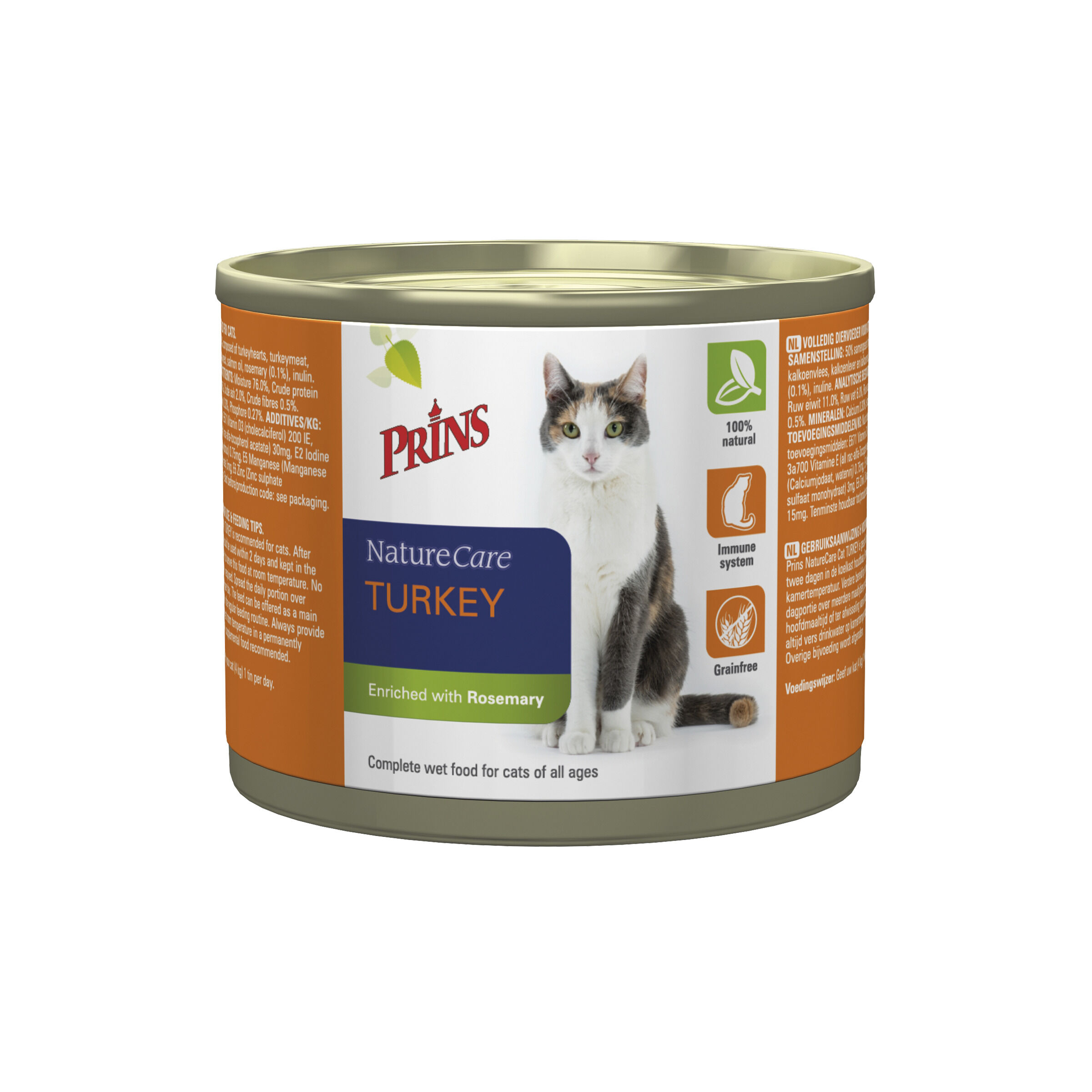 Prins Naturecare Cat - 200 Gram - kalkoen Prins Naturecare Cat - 200 Gram - kalkoen