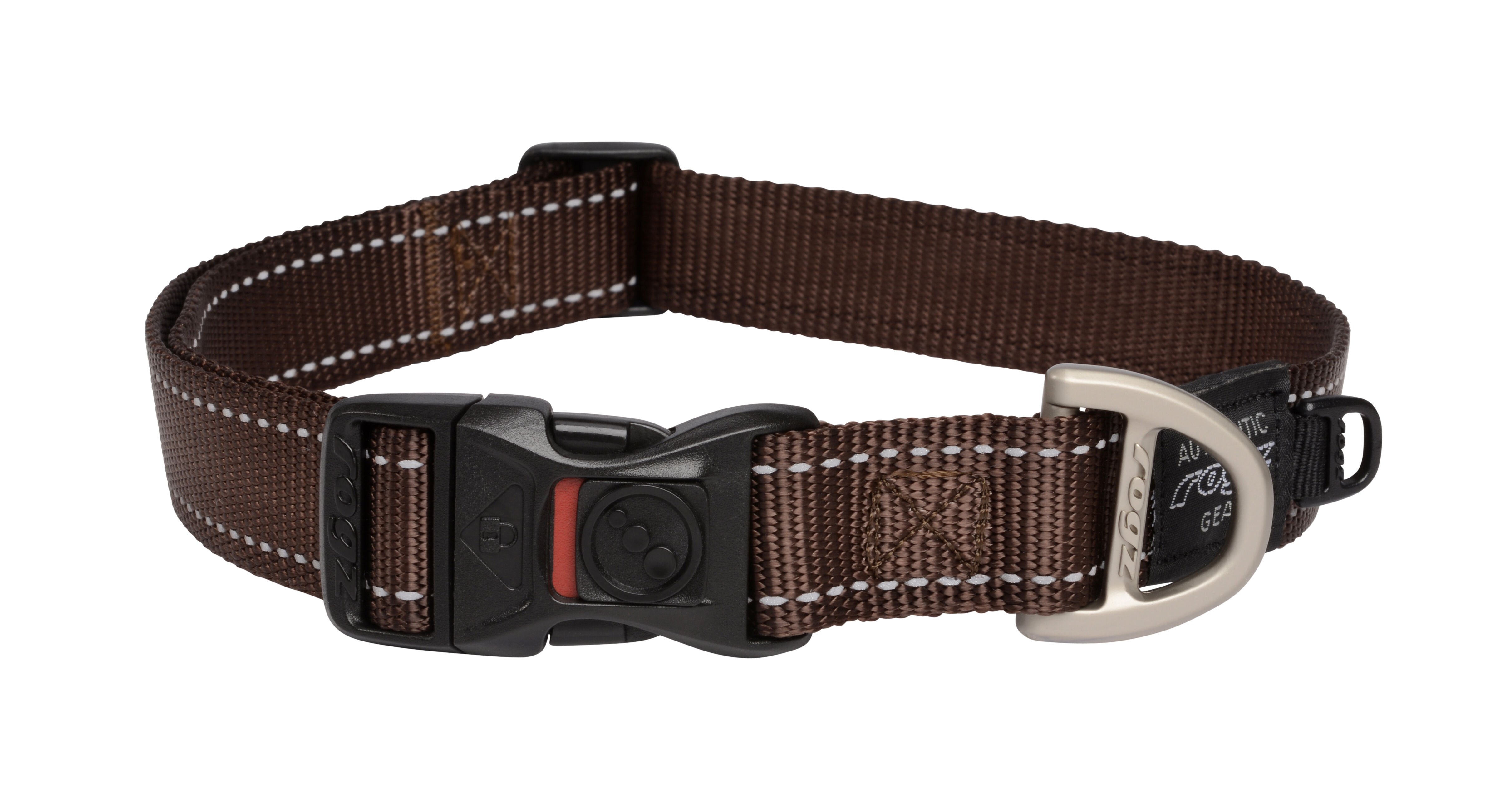 Rogz Classic - Halsband Hond - Bruin - 20 tot 31 cm Rogz Classic - Halsband Hond - Bruin - 20 tot 31 cm