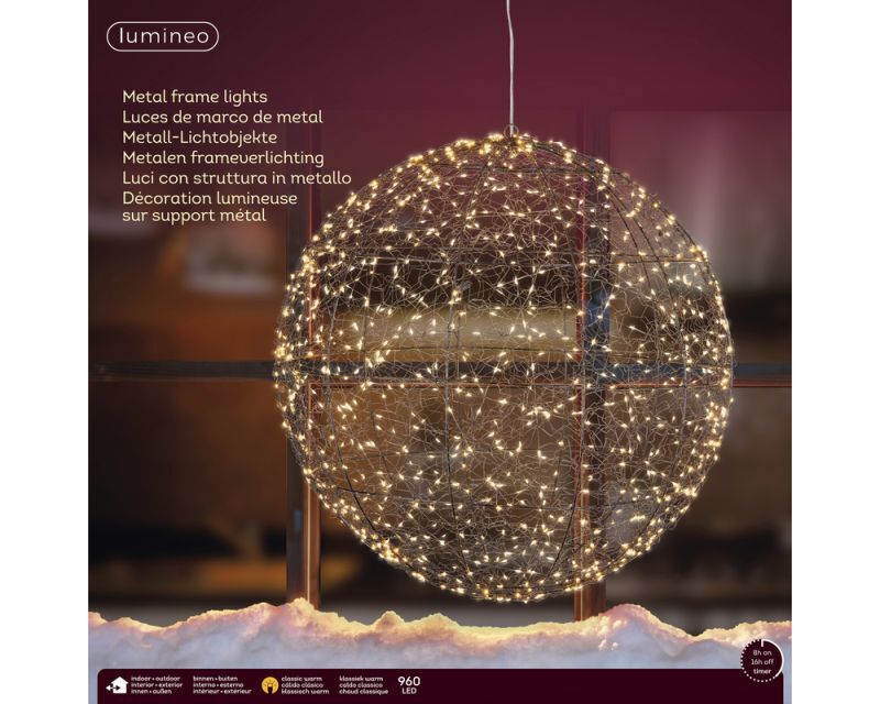 Lumineo Frame Light Ball - Hanglamp Bol - 960 - 58 cm