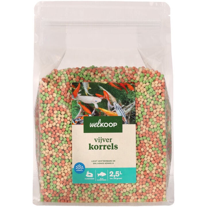 Welkoop Vijverkorrels - Vijvervissenvoer - 2.5 Liter Welkoop Vijverkorrels - Vijvervissenvoer - 2.5 Liter