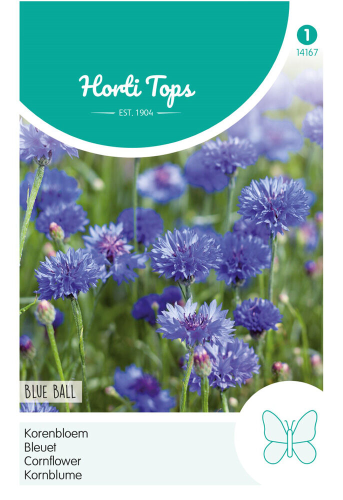 Hortitops Korenbloem Blue Ball - Bloemzaden