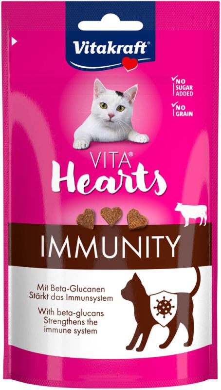 Vitakraft Vita Hearts Immuniteit - Kattensnack - 40 Gram - rund Vitakraft Vita Hearts Immuniteit - Kattensnack - 40 Gram - rund
