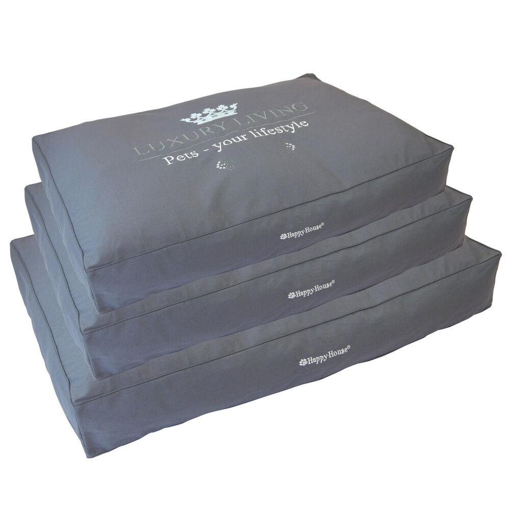 Happy-House Blokkussen Luxury Living - Hondenkussen - Grijs - 15x110x110 cm - L