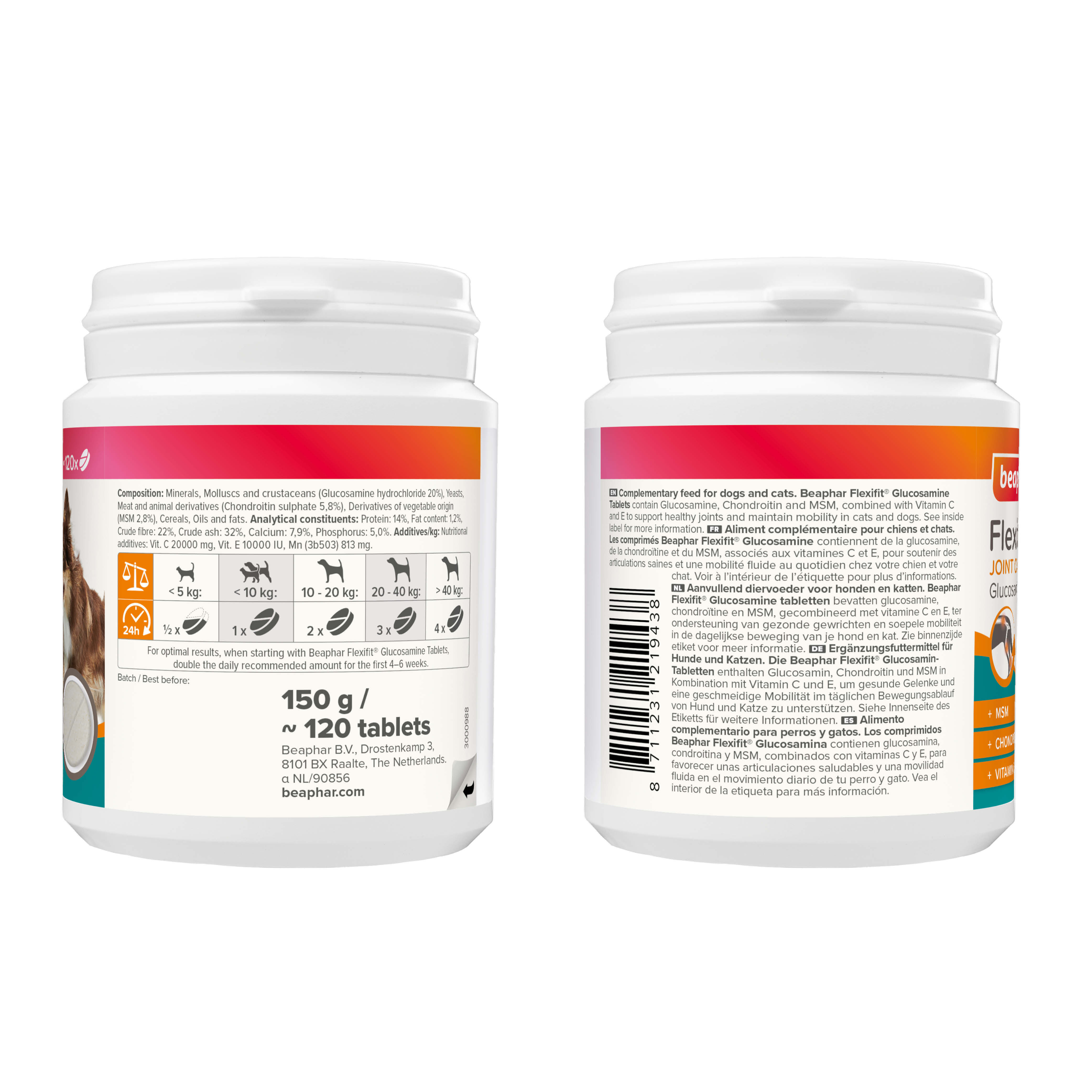 Beaphar Flexifit - Glucosamine tabletten - 120 Stuks