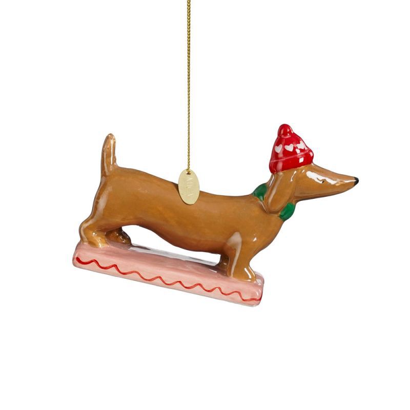 Mica Decorations Hond - Kerstornament - Bruin - 12x48x48.5 cm