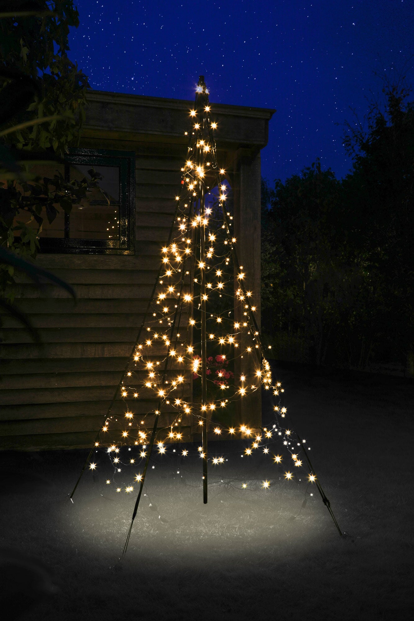 Fairybell - Vlaggenmast kerstboom - 300 - Warm wit - 200 cm