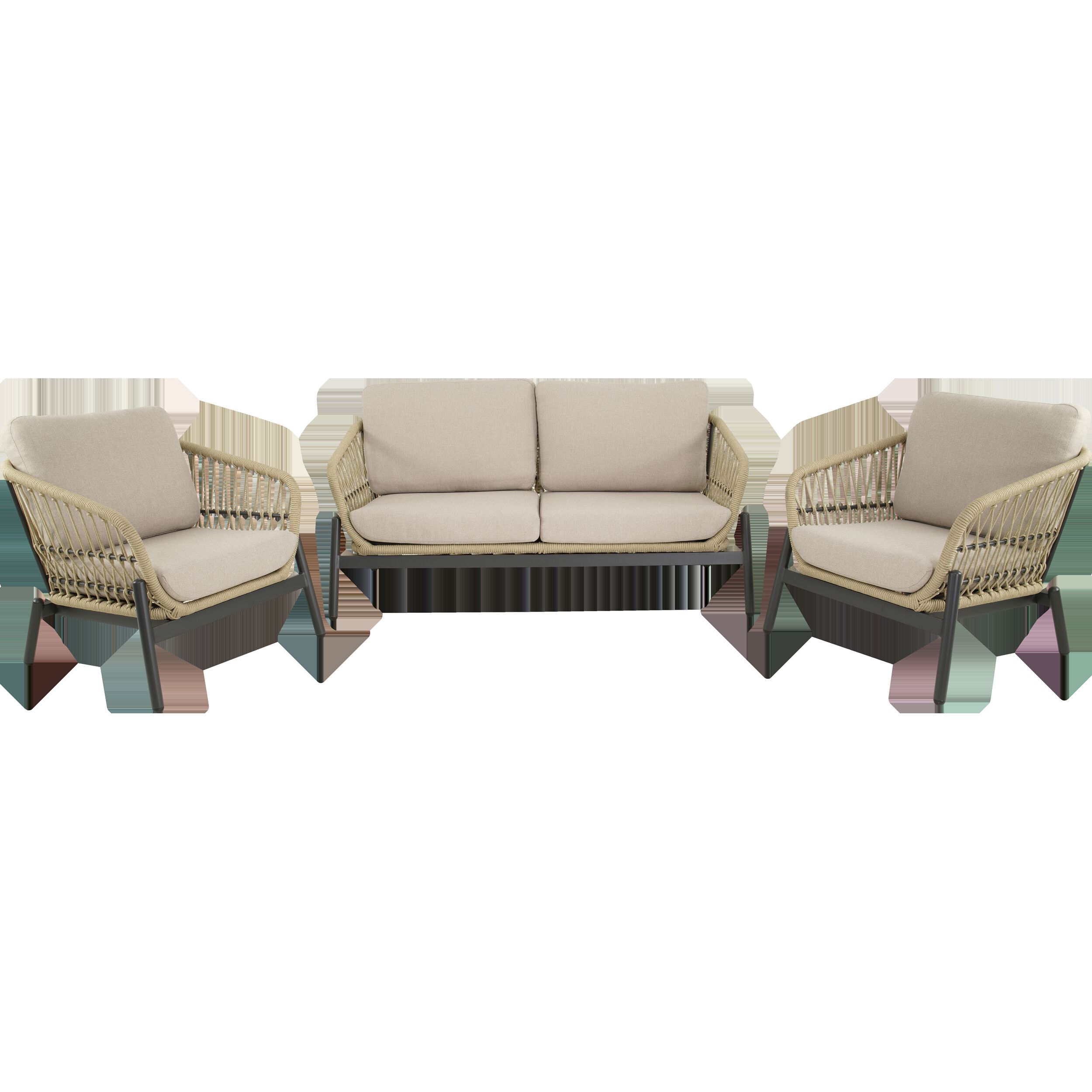 Lesli Living Zavi - Loungeset - 163.5x43x57 cm