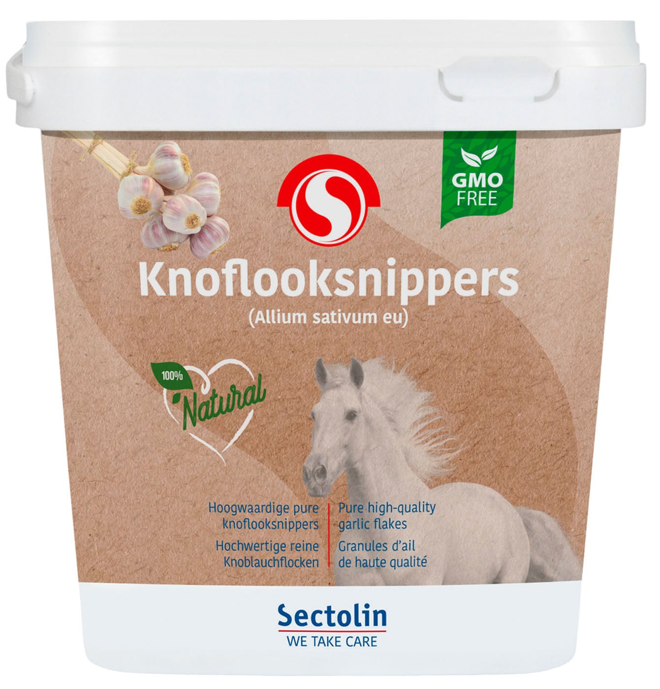 Sectolin Knoflooksnippers - Weerstandsupplement Paard - 2 Kilogram - Emmer Sectolin Knoflooksnippers - Weerstandsupplement Paard - 2 Kilogram - Emmer