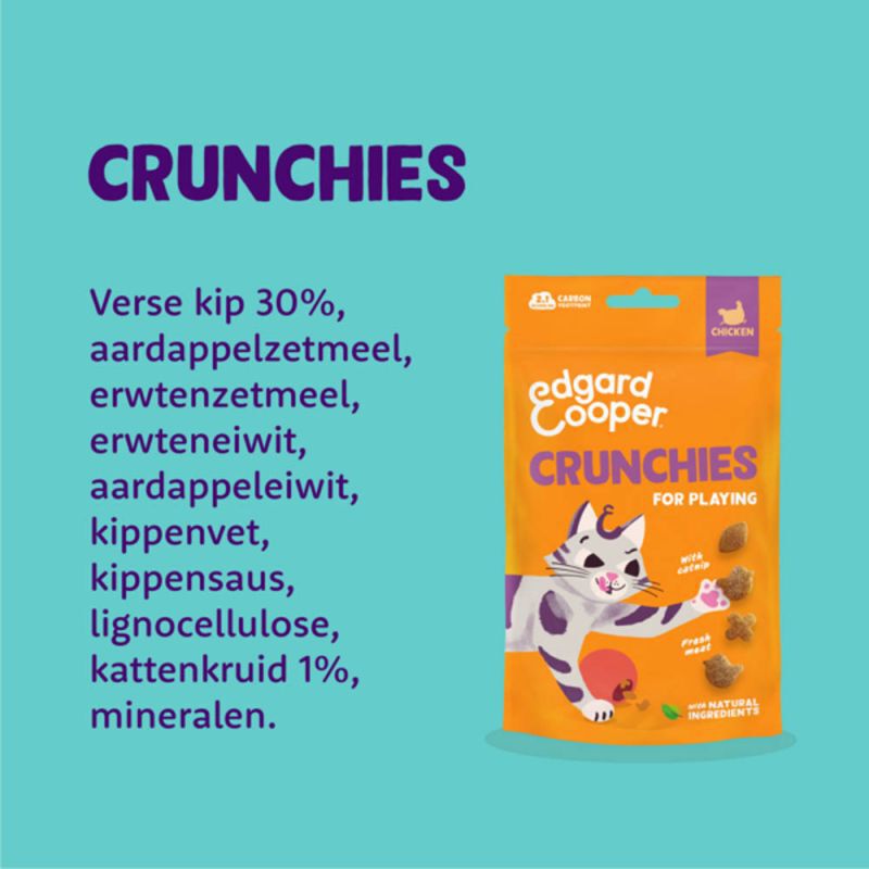 Edgard & Cooper Crunchies - Kattensnack - 50 Gram - kip