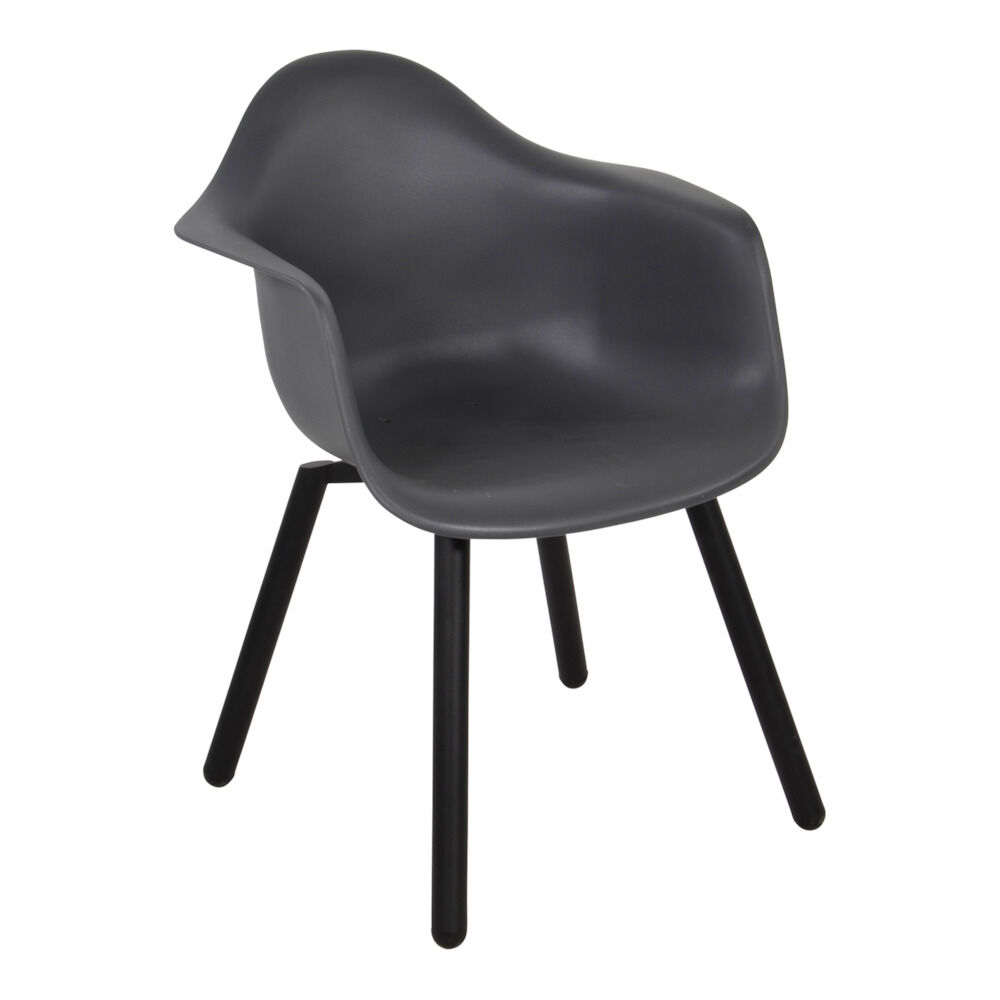 Lesli Living Montreux - Tuinstoel - Grijs - 82.5x62.5x44 cm Lesli Living Montreux - Tuinstoel - Grijs - 82.5x62.5x44 cm