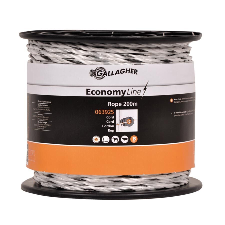 Gallagher EconomyLine - Cord - 16.2 cm - 200 Meter - Wit - 20 cm - 20000 cm
