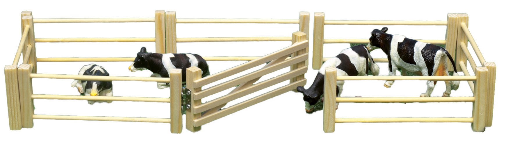 Kids Globe Houten afrastering 6-delig inclusief hek 1:32 - Accessoires